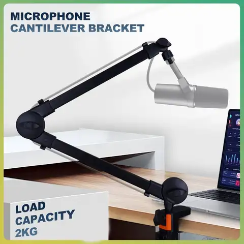 Professional Grade 360° Rotation Microphone Boom Arm Universal Adjustable Arm Desktop Stand Sturdy Mic Desk Mount Live Streaming