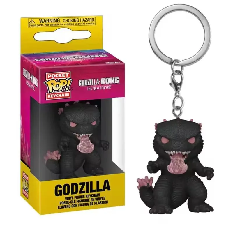 2024 nuovo FUNKO Pocet portachiavi film il nuovo impero Godzilla VS. Kong Vinyl Figure portachiavi giocattoli con scatola portachiavi regali