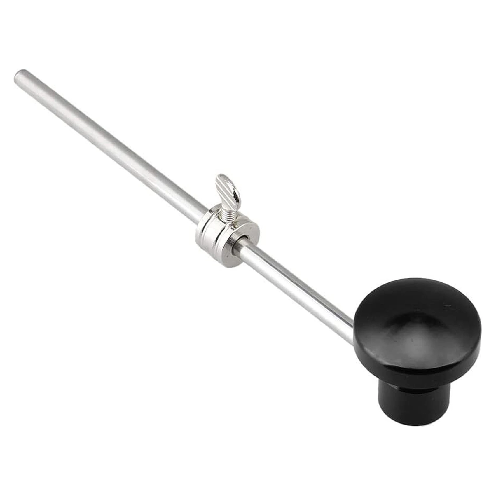 2X batidor de tambor de bajo, batidor de Pedal de tambor de aluminio con silicona para pieza de tambor, instrumento de percusión (negro)