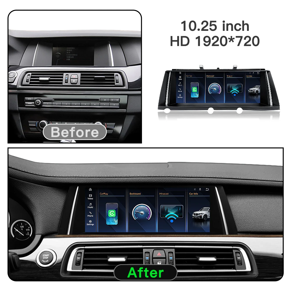 STWEI For BMW 7 Series F01 F02 F03 F04 12.8Inch Slim Linux IPS Touch Screen Plug And Play Wireless CarPlay Android Auto GPS