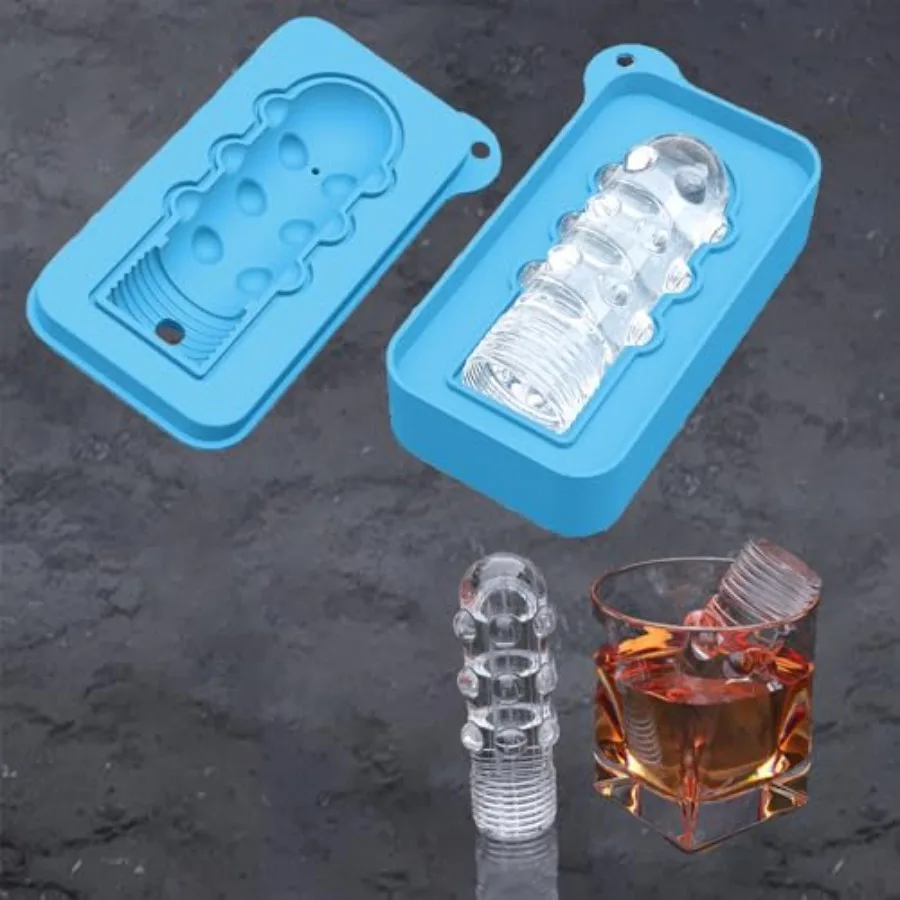 

3D Whiskey Ice Cubes Mold Fy Shape Ice Cube Tray with Fel Party Ice Molds for Cocktails Bourbon Brandy Prank Gts for Women Men