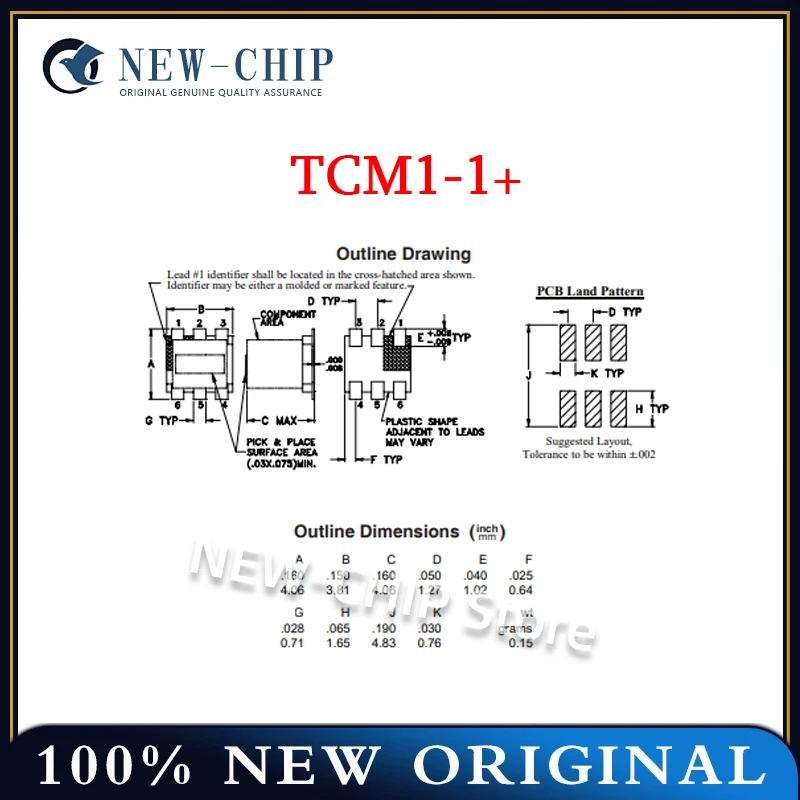 

2PCS-50PCS/LOT TCM1-1+ SMD Rf transformer Mini NEW ORIGINAL