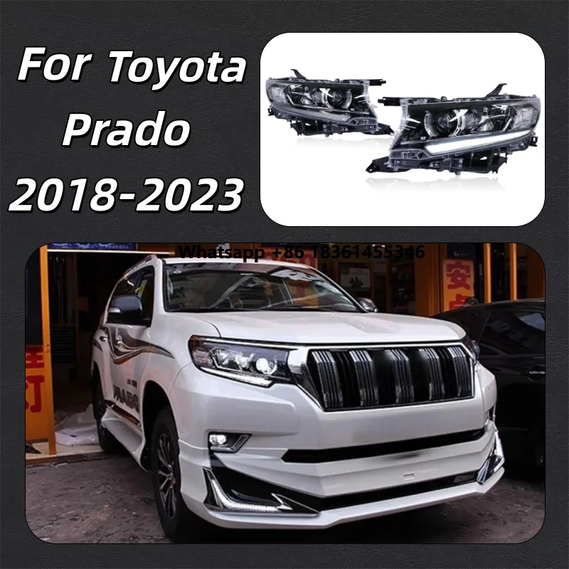 

Светодиодные фары для Prado 2018-2023: Модернизированные, с динамическим сигналом поворота, автоаксессуары