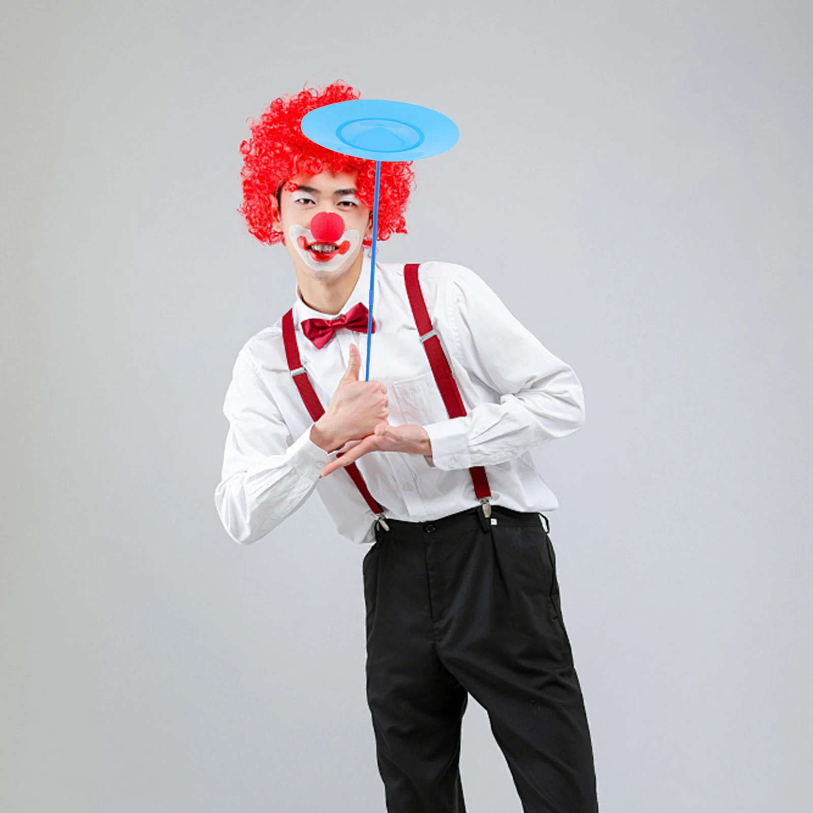 2Pcs Juggling Plates Performance Set Colorful Sturdy Stick Dropping Game for Kids Adults Skill Development