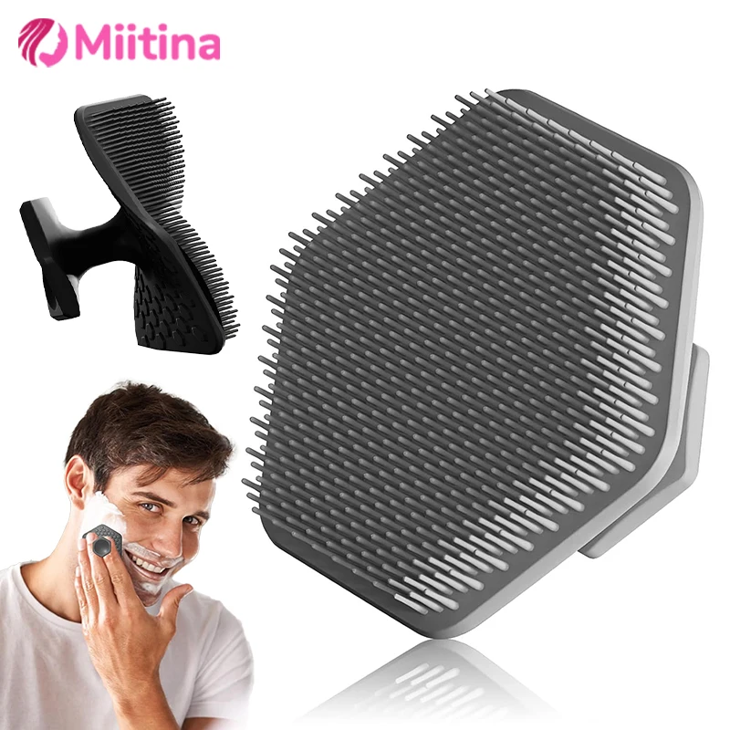 フェイシャルクリーニングブラシスクラバーソフトシリコーンミニチュアフェイスディープクリーニングシェービングマッサージフェイススクラブブラシ小顔クリーナーケア