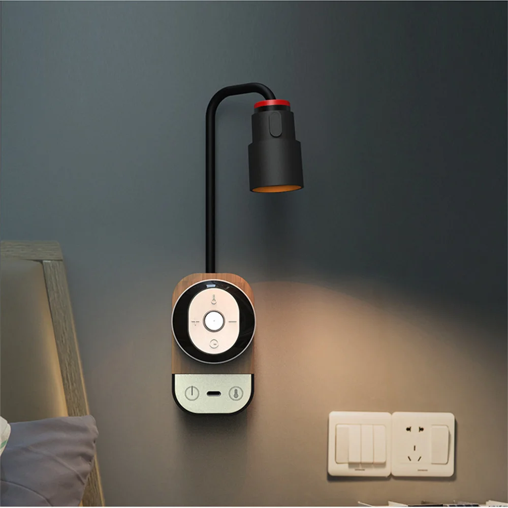 

Multifunction Bedside Working Study Read Lamp LED Magnetic Night Light Type C Charging Remote Control Wall Lamp Study Lighting