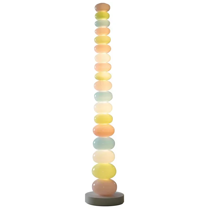 Candy String Rainbow Floor Lamp Creative Macaron Girl Bedroom Desk Lamp Glass Living Room Sofa Side Atmosphere Floor Lamp