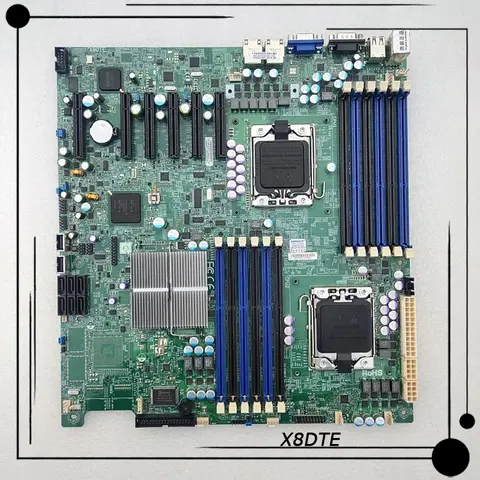 X8DTE para placa base de servidor de doble vía Supermicro X58 de 1366 pines 5520 Chipset compatible con Intel ®   Xeon ®   Procesador Serie 5600/5500
