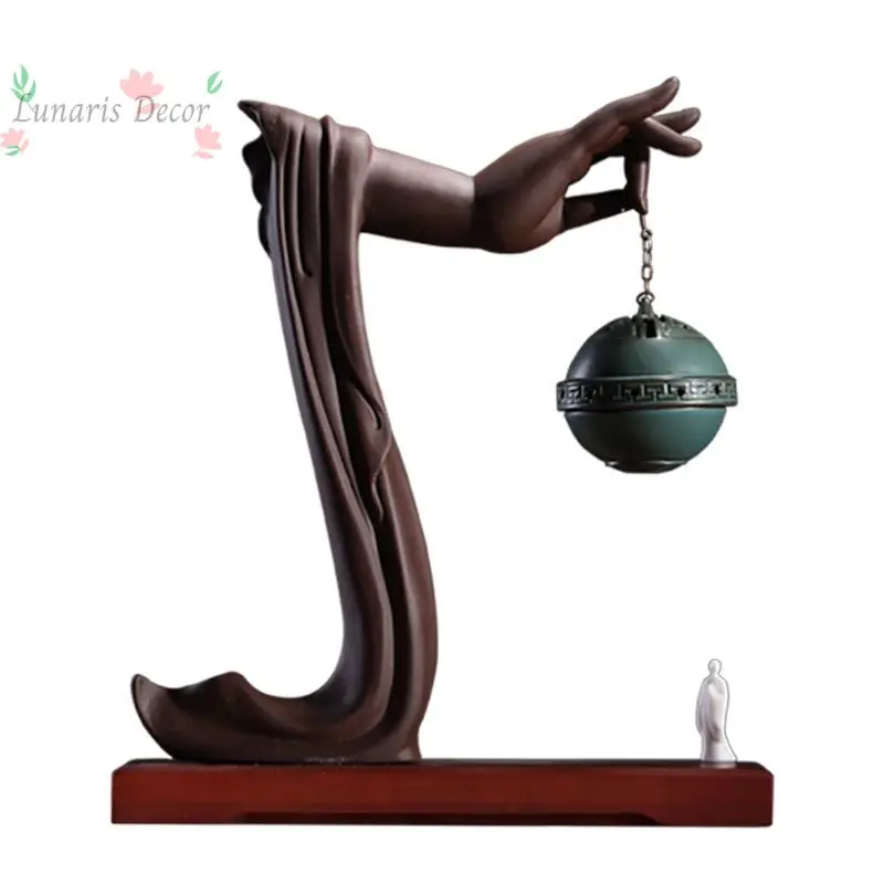 Antique Bergamot Backflow Incense Burner Ornament Indoor Air Purification Creative Disc Fragrant Sandalwood Aromatherapy Burner