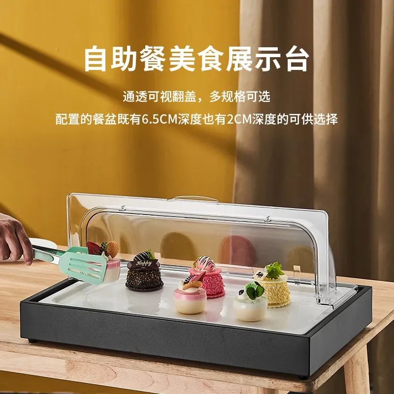 Commercial Buffet Display Stand with Lid Fruit Plate Cake Tray Bread Serving Dish Dim Sum Pot Basket for Restaurant Hotel