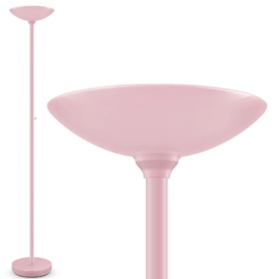 30W Torchiere Floor Lamp, 3600LM Super Bright LED Pole Lamp, 71Inch Tall Stepless Dimmable Torch Lamp, 1Inch Thick Metal Tube,