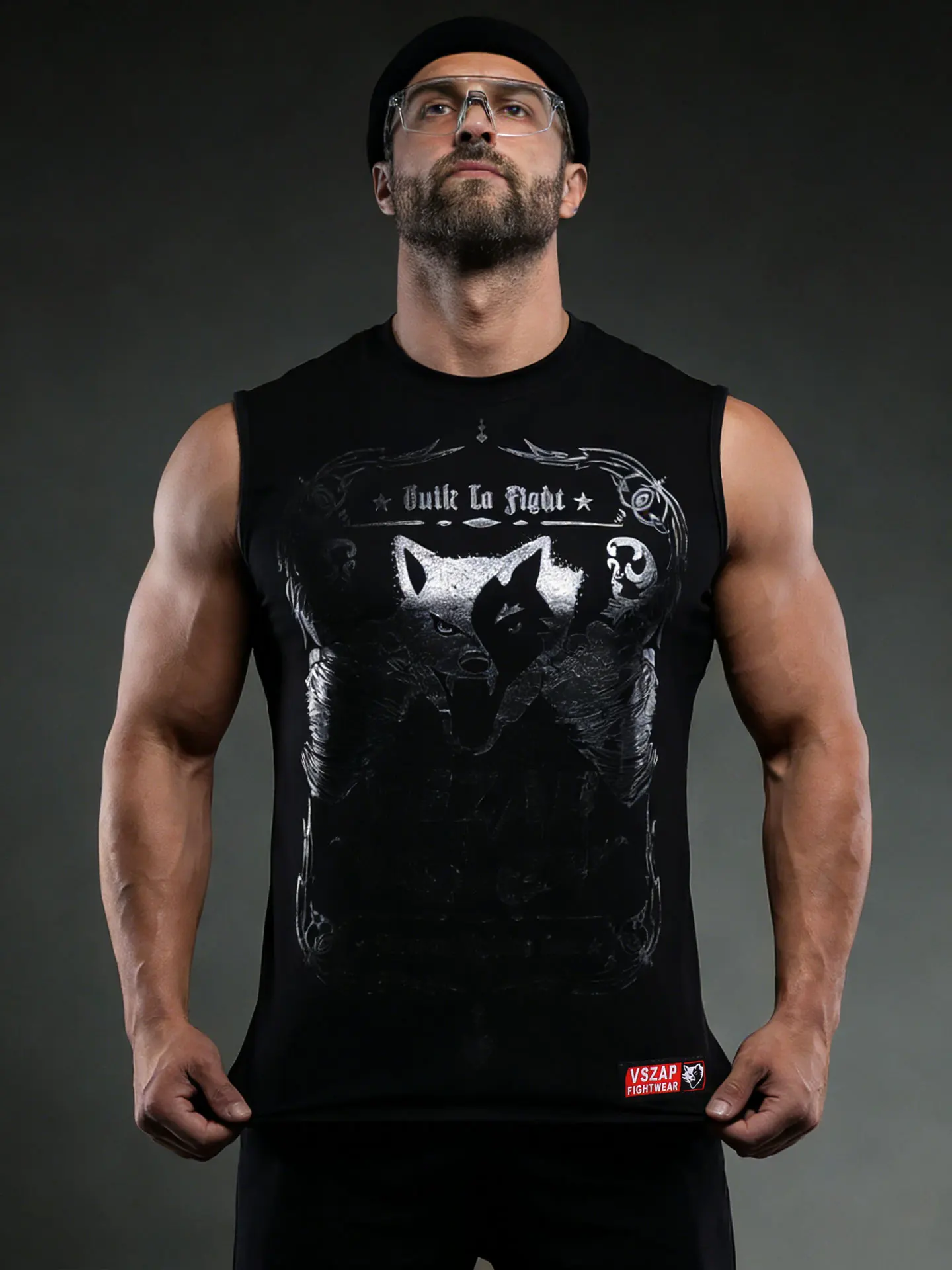 Vszap Sports Vest Fight Workout Sleeveless T-shirt MMA Comprehensive Fighting Jiu Jitsu Sanda Muay