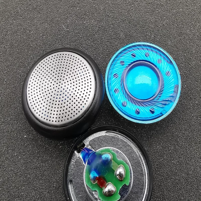 

Hifi 15.4mm Headphone Speaker units PET Blue Diamond diaphragm 32ohm 300OHM Flat head in Ear Headset Driver N52 magnet Bass New