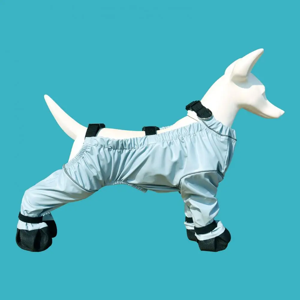 Dog Boots Leggings Waterproof Suspender Booties Anti-Slip Dog Paw Protector Dirty-Proof Dog Rain Pant Shoes for Outdoor Walking
