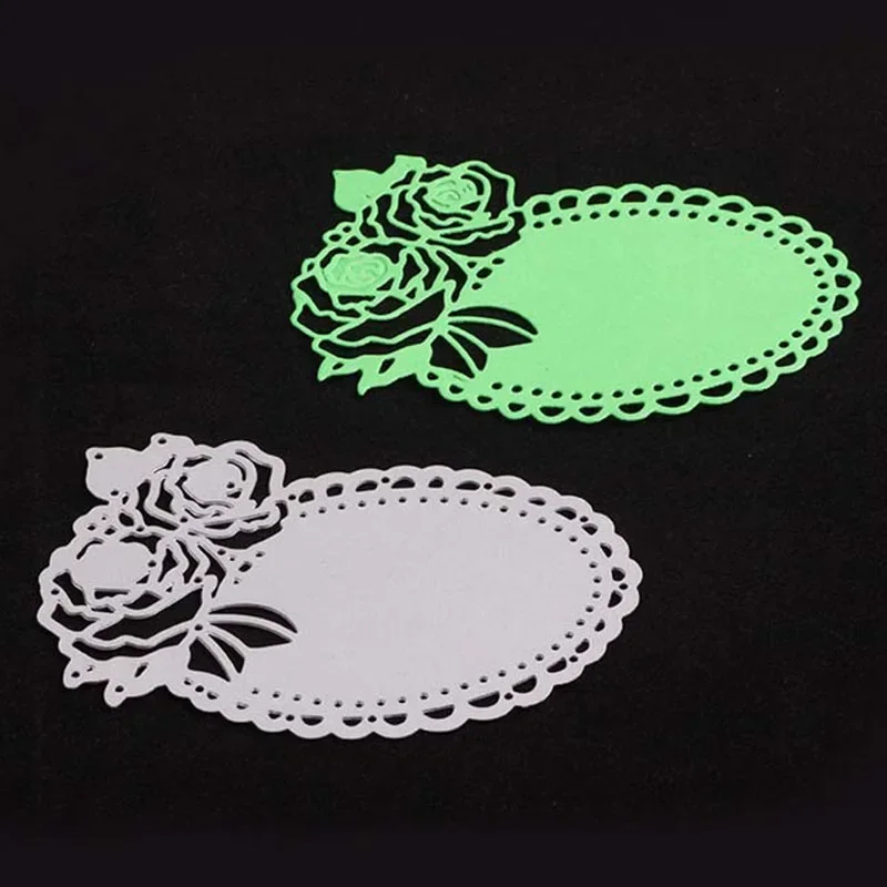 

Рамки для фотографий с розами, кружевные металлические штампы для резки, скрапбукинг, цветочная зеркальная рамка, сделай сам, бумага, ремесленный нож, форма, лезвие, трафареты для удара