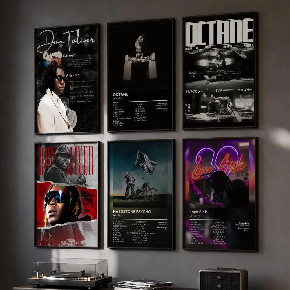 Don T-Toliver Singer Rapper Poster HD Wall Art Wall Stickers Home Living Room Bedroom Bar Office Decor Prints