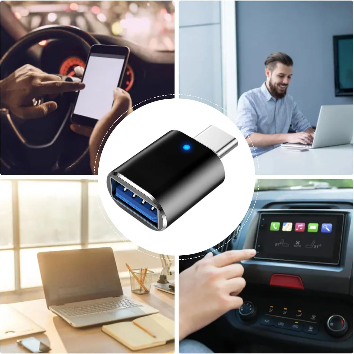 USB 3.0 To Type-C OTG Adapter USB Type C Male To Micro USB Female Converter For Macbook Samsung S20 USBC OTG Connector