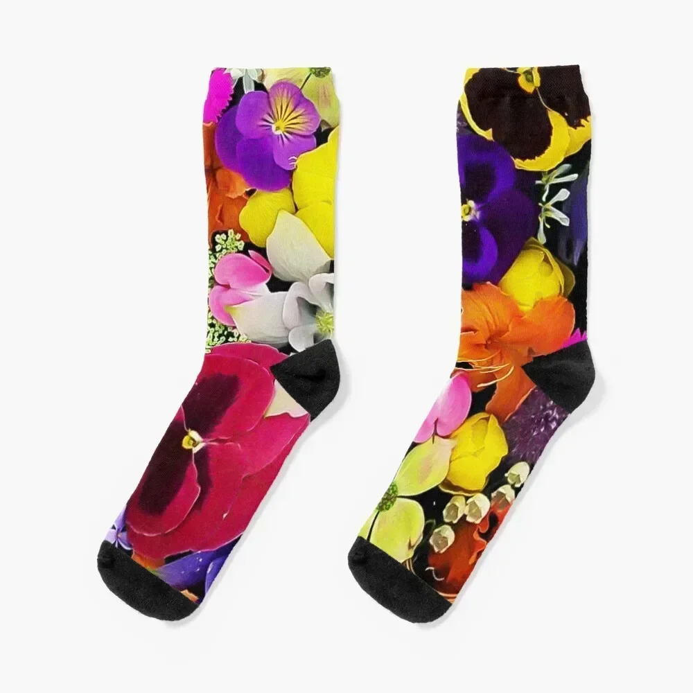 Diversity Socks Non-slip warm winter floral funny gifts Woman Socks Men's