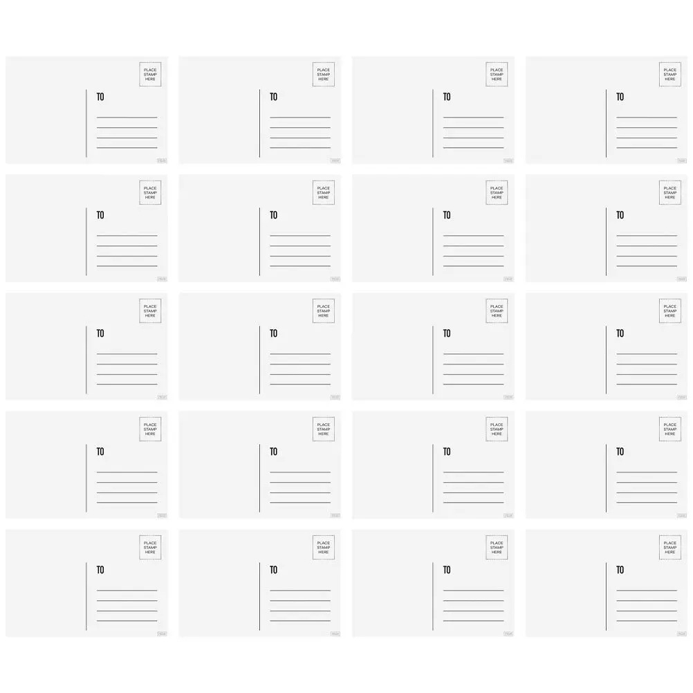 

50 Blank Kraft Postcards Printable Cardstock for Mailing with Address Area Stamp Space Perfect for Travel Postcards Birthday