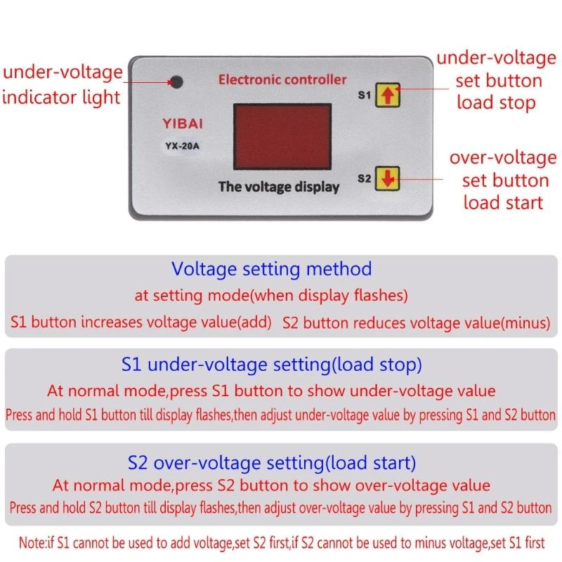 DC12V Battery Low Cut Off Automatic Switch On for Protection Undervoltage Controller for Prolong Battery Life