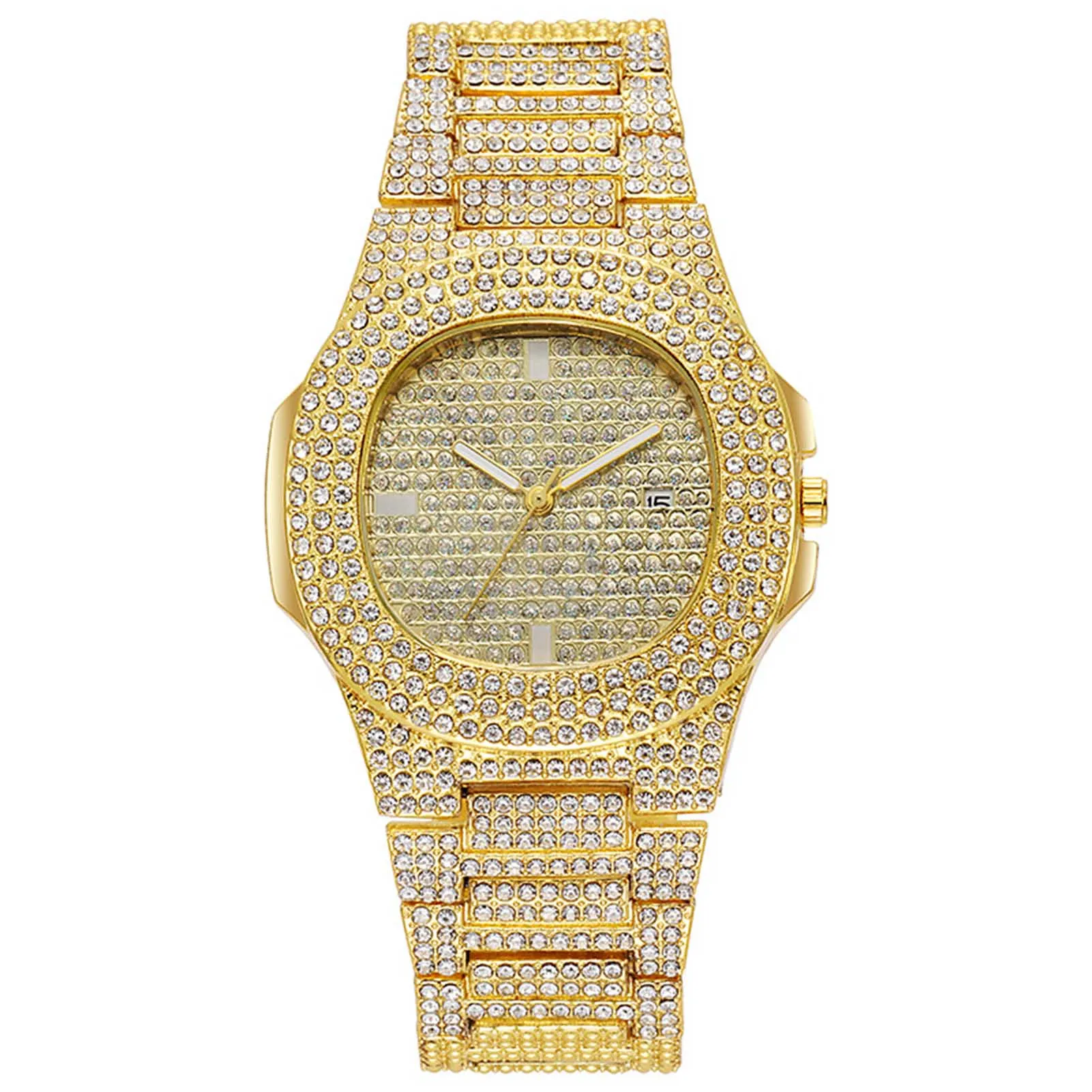 Diamond Steel Belt Watch Elegant Rhinestone Full Diamond Female Watches for Working and Office Use