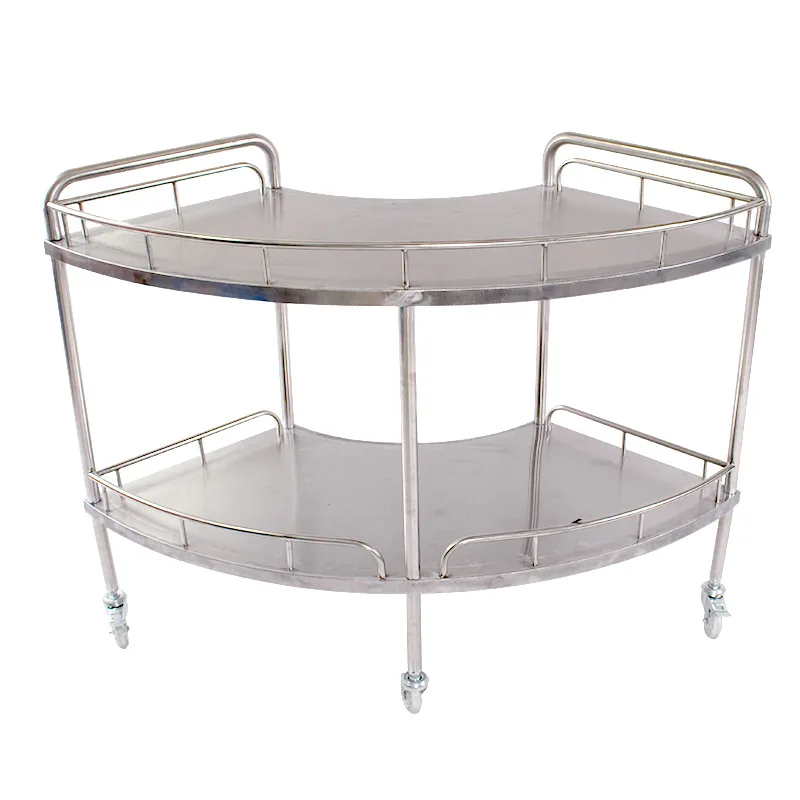 

304 stainless steel instrument table fan-shaped medical trolley, hospital operating table operation table, rescue tool trolley