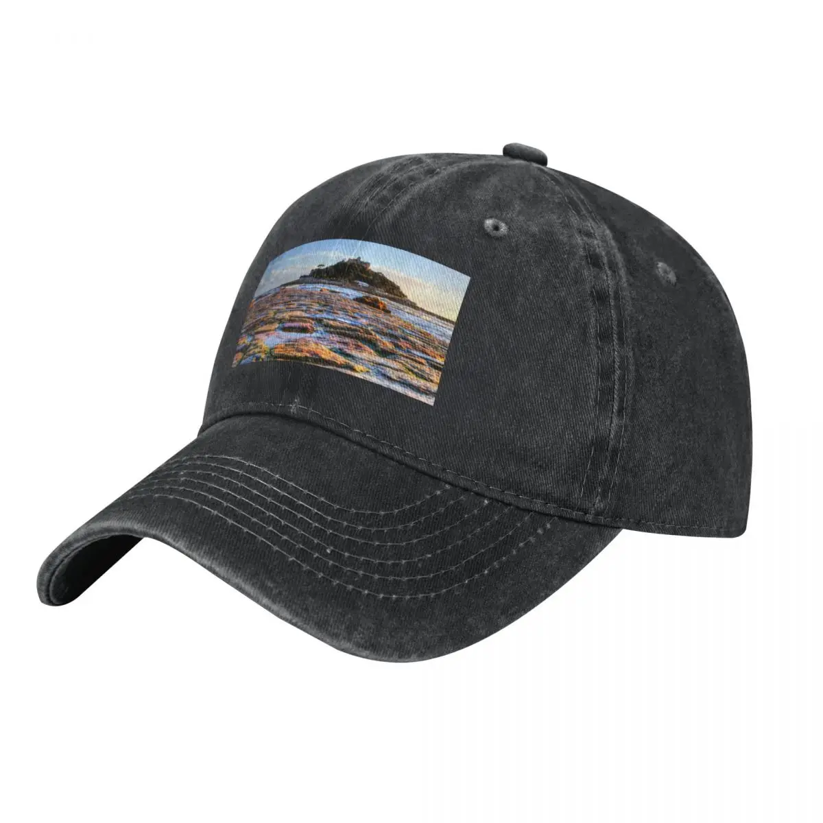 St Michael's Mount And Causeway, Marazion, Cornwall Baseball Cap Hat Beach New Hat sun hat Military Cap Man Men's Women's