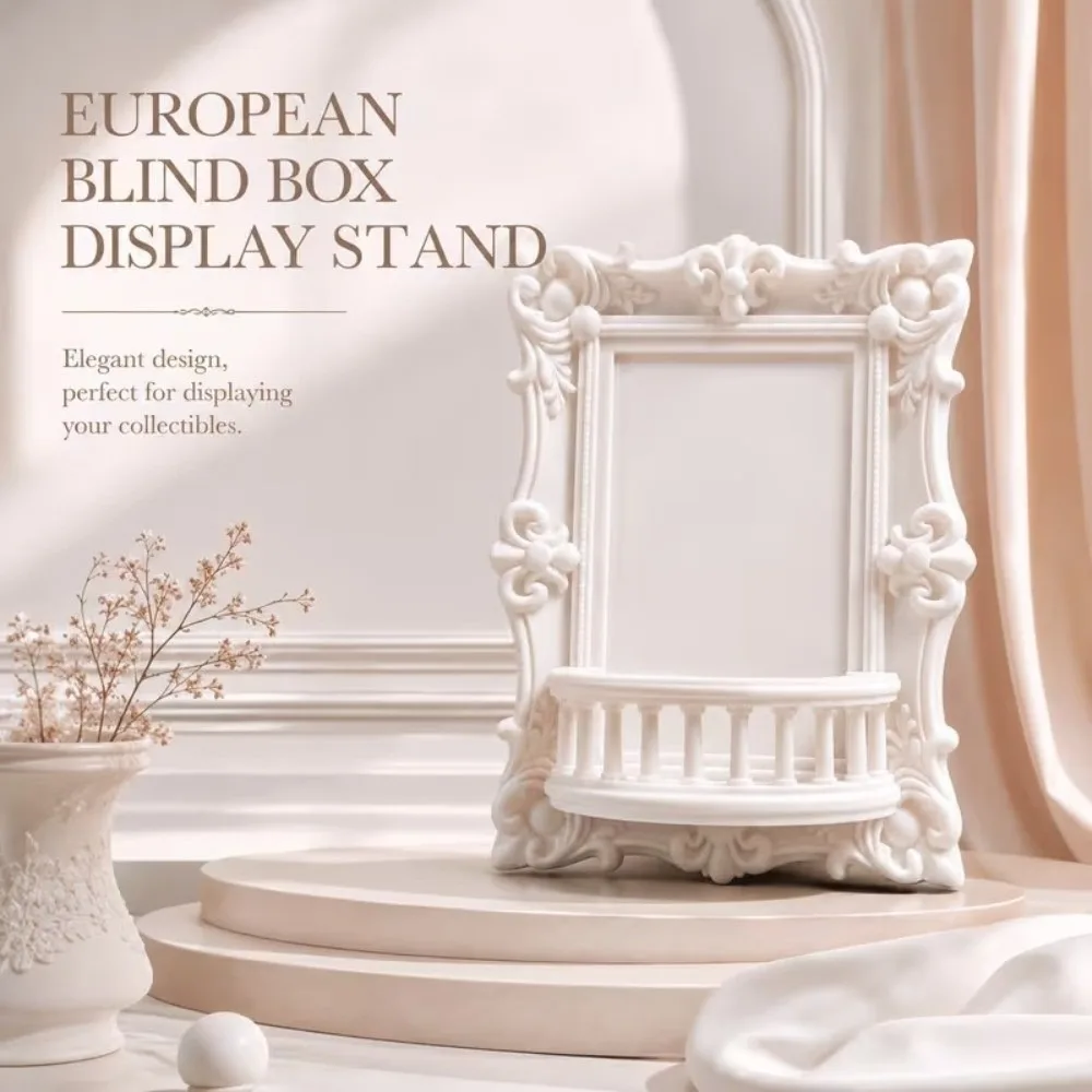 Europäisches Mini-Puppen-Displayregal, eleganter, verzierter Wandständer im Vintage-Stil, langlebiger Puppenhausrahmen, Balkon-Displayständer – Detail 4