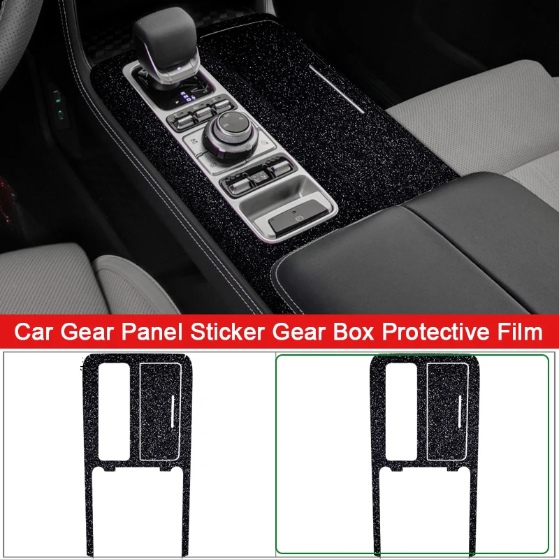 

Car Interior Sticker For Beijing Baic BJ60 2022-2025 Car Gear Panel Sticker Gear Box Protective Film Carbon Black Accessories