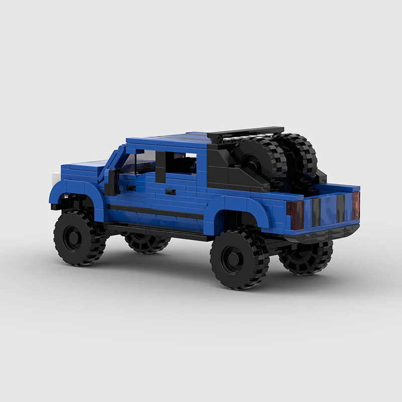 

Blue Cars City Sport Racers Building Blocks Bricks SUV Off-road Vehicle Toys F-250 Super Baja Pickup Truck