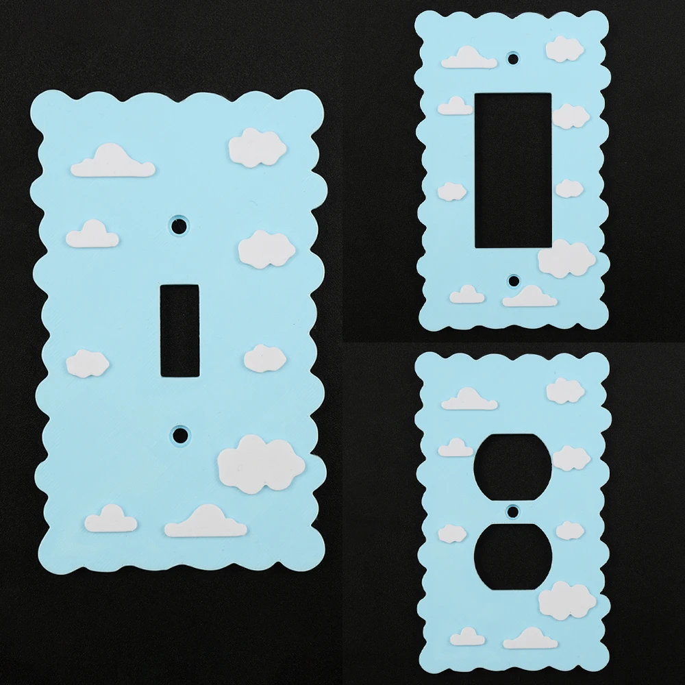 Cross-Border Cloud Pattern Switch & Outlet Decor Frame For Fresh Cute-Style Wall Electrical Decoration Scenario