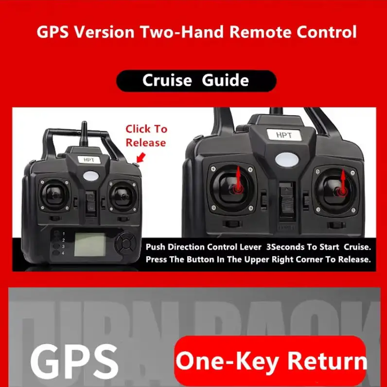16 GPS Point Intelligent Return 3 Hopper RC Fishing Boat Bait 500M 6H LCD Screen Fish Finder Remote Control GPS RC Bait Boat