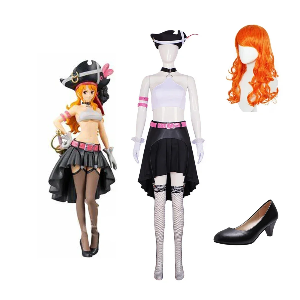 

Красный костюм для косплея Nami Film — полный комплект с париком и обувью, индивидуальный заказ, унисекс