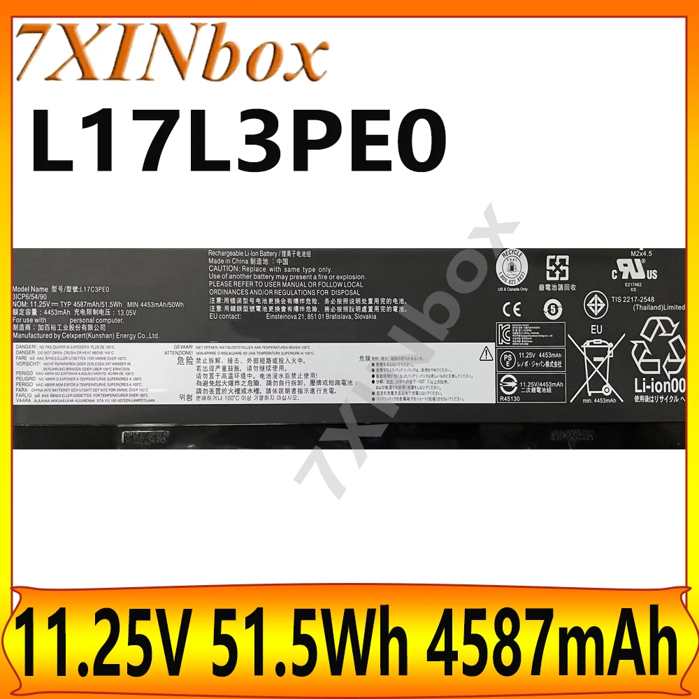 

7XINbox L17L3PE0 L17C3PE0 11.25V 50Wh 4453mAh Laptop Battery For Lenovo Yoga 730-13IKB 730-15IKB 730-15ISK 730-15IWL Series