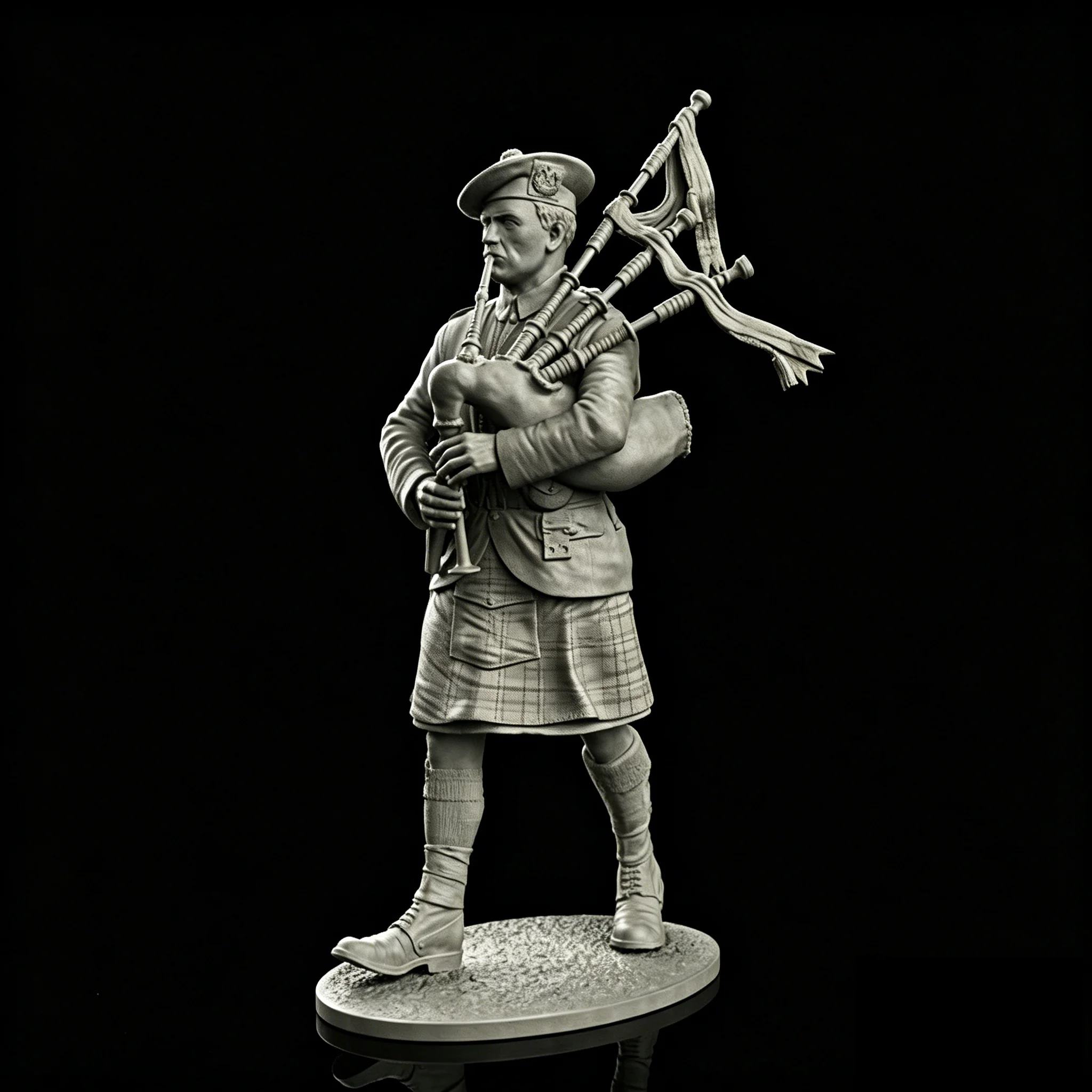 resin soldier model GK Scottish bagpipe  Unassembled and unpainted DIY kit  1105R