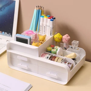 Domestic cosmetics storage box, table, dresser care products, lipstick, makeup brush, dustproof drawer for cleaning, white 12 MAIN SALES BOX BOX - №7