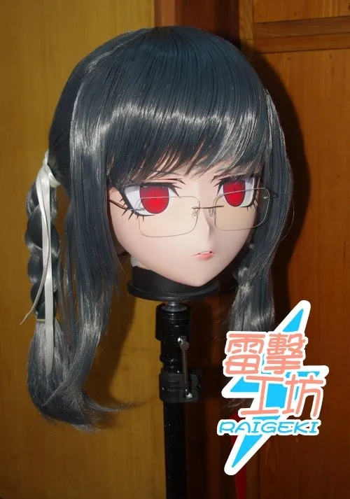 (KM91912)Top Quality Handmade Female Resin Full Face Peko Pekoyama Cosplay Mask Kigurumi Crossdresser Doll