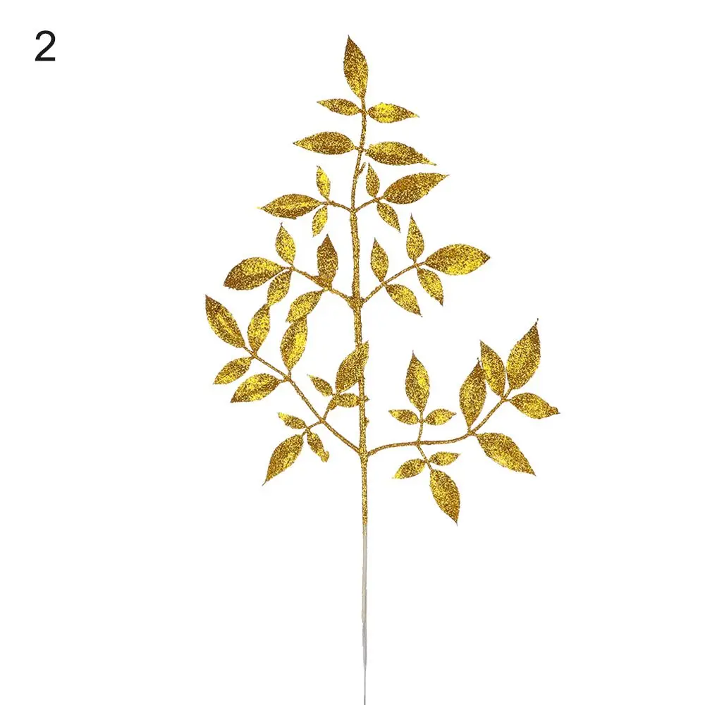 

Flowers Festive Decoration Artificial Leaves Ornaments Christmas Decoration Flower Christmas Tree Decoration Gold Flower Leaf