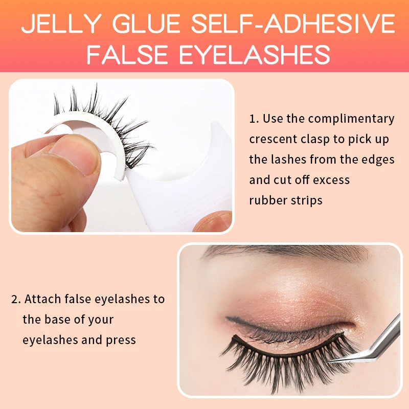 Self-Adhesive False Eyelashes Reusable Natural Multiple Reversible Glue-free Self-adhesive Pairs of False Eyelashes Dropshipping