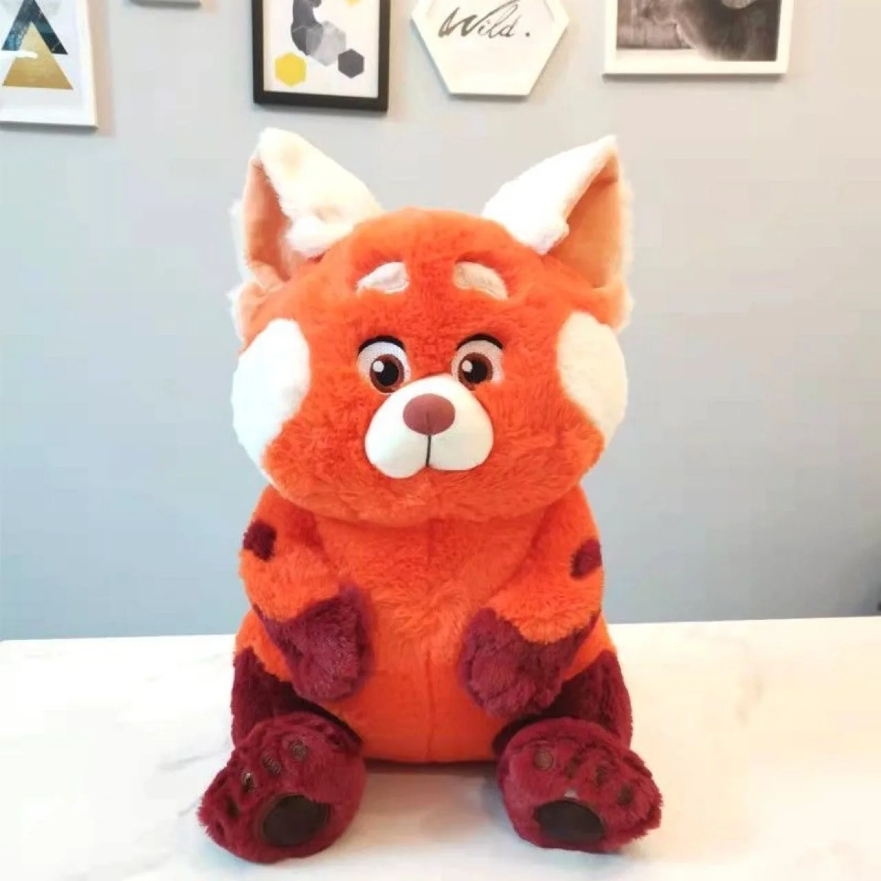 28cm Turning Red Plush Toys Cartoon Animal Bear Peluche Kawaii Soft Stuffed Doll Birthday Christmas Gift