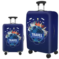 Elastic Printed Luggage Cover 20-32 Inch Thicken Luggage Protective Cover Baggage Cover Wear-resistant Suitcase Dustproof Cover