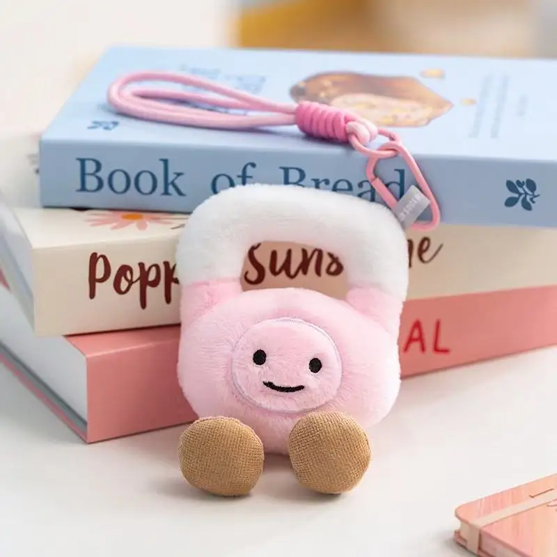 10/16 cm simulazione nuovo fitness bollitore campana manubri bilanciere pezzo zaino pendente riempito con giocattoli di peluche cartone animato anime carino