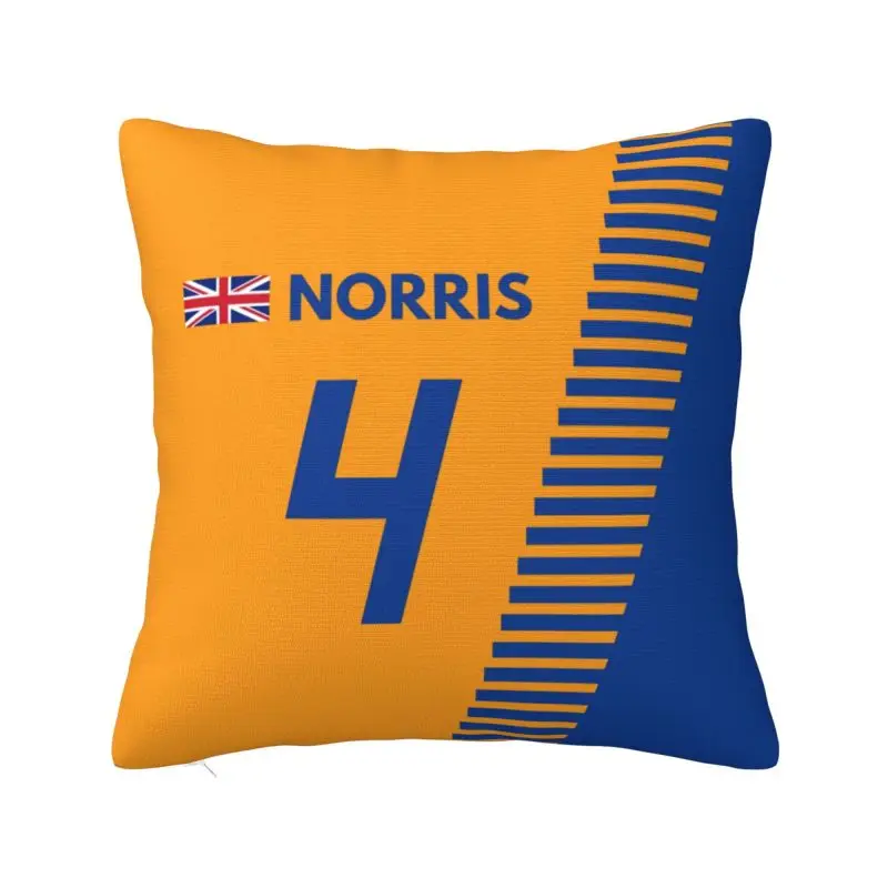 

Custom Lando Sport Motorcycle LN4 Pillow Case 40x40cm Norris 4 Number Nordic Cushion Cover Car Pillowcase