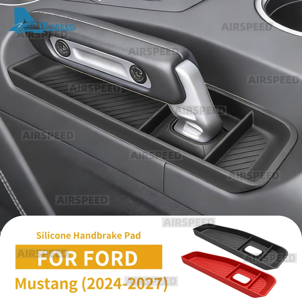

For Ford Mustang S650 GT Dark Horse EcoBoost 2024 2025 2026 2027 LHD RHD Car Silicone Handbrake Pad Non-Slip Dust-Proof Mat