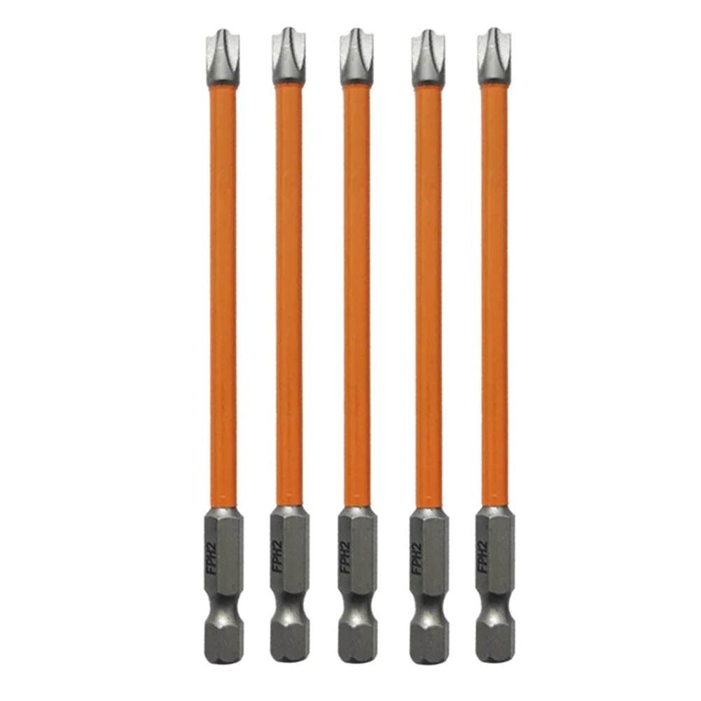 Embout de tournevis magnétique en acier allié, kit de pièces orange, croix fendue de remplacement, tout neuf, haute qualité, 65mm, 110mm