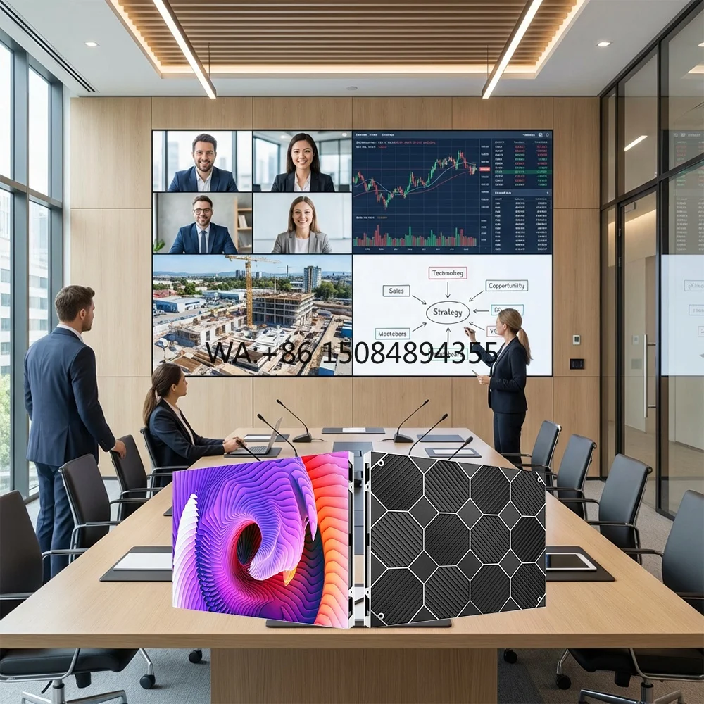 

Indoor P1.2/P1.5/P1.8 LED Display for Meeting Rooms Boardrooms Self-Service Business Shopping Mall Use IP65 Rated LED Video Wall