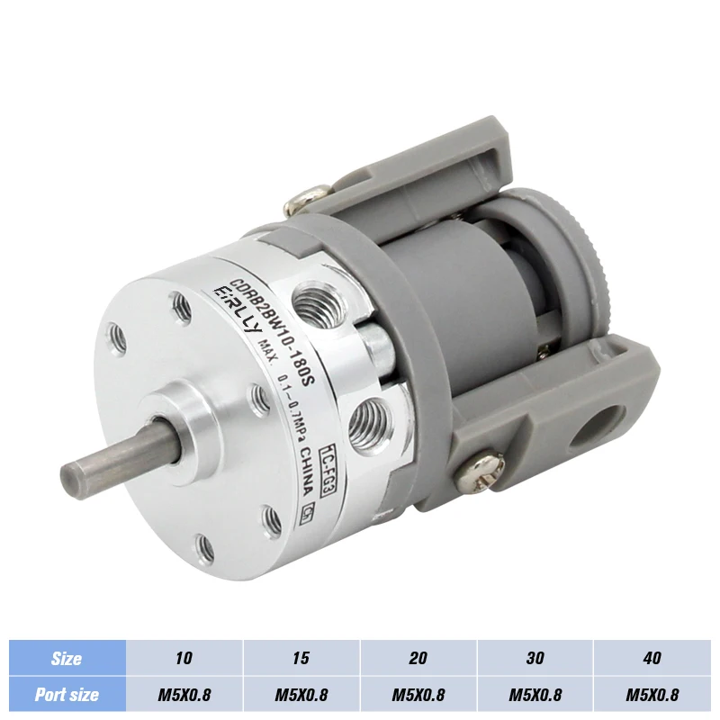 Single blade rotating cylinder CRB2BW CDRB2BW CDRB2BWU 10 15 20 30 40-90S 180S 270S Pneumatic Rotary Actuator