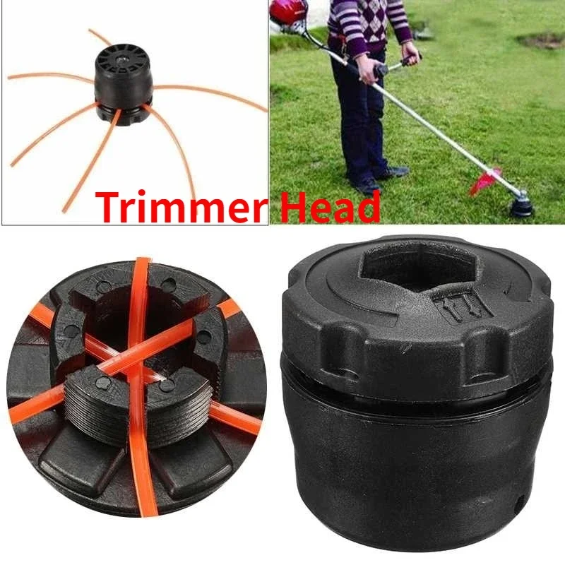 Grass Trimmer Head Universal Plastic Strimmer Head Quick Installation of Portable Line Trimmer Head for Gasoline Brush Cutter