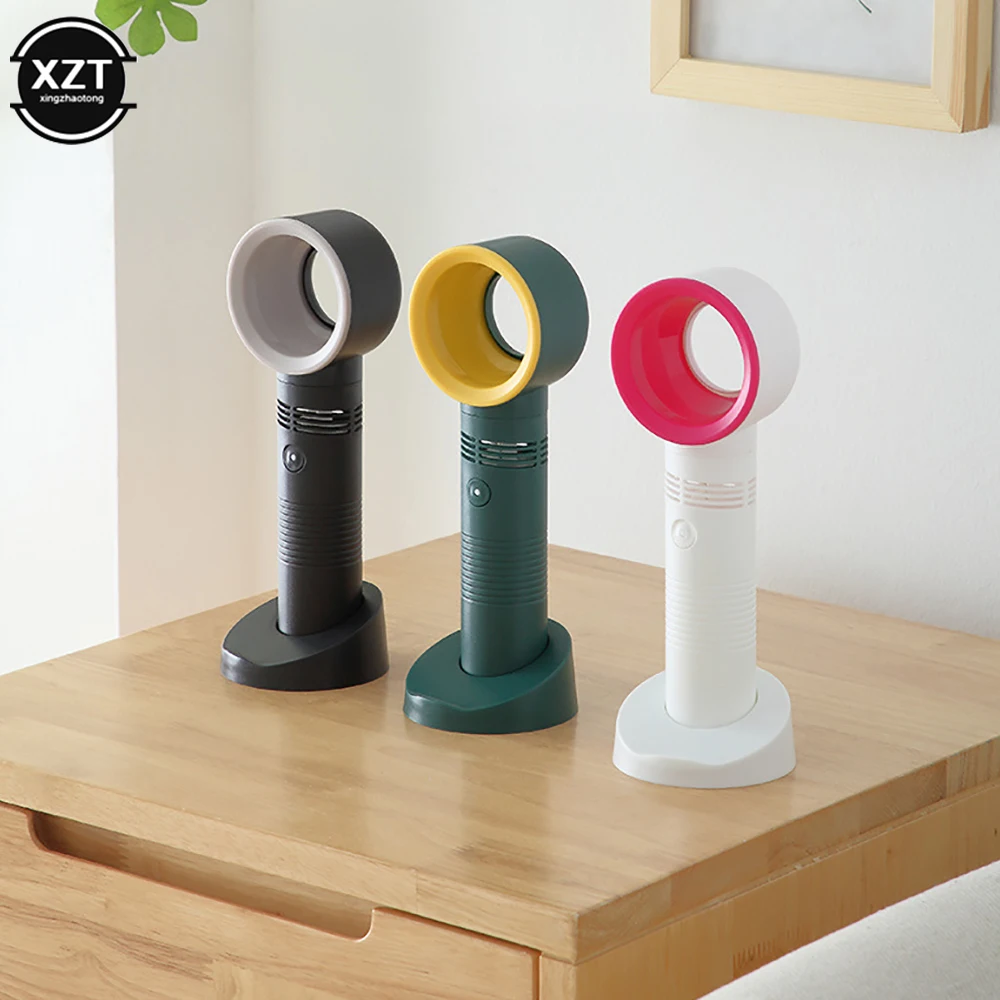 ใหม่ Bladeless พัดลม USB ชาร์จมือถือ Mini No Leaf Ultra-quiet แฟน Air Cooler พัดลมสําหรับเดสก์ท็อปกลางแจ้งสํานักงาน