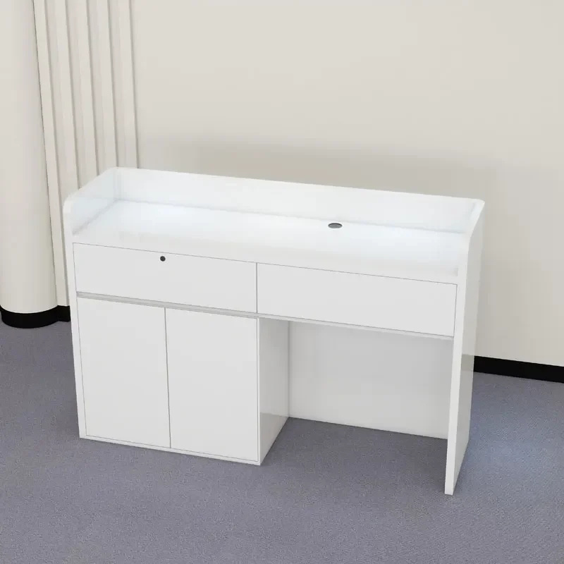 مكتب صغير مكتب الاستقبال مكافحة مستحضرات التجميل الترويجية الجدول منصة خشبية حامل الأثاث تصفيف الشعر Pulpitos الكنائس مخازن بار